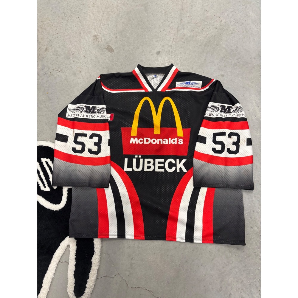 Vintage Metzen Athletic Munchen McDonalds Lubeck Hockey Jersey Brassard 53 XXL